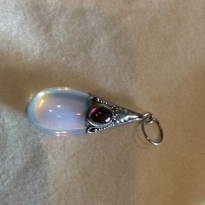 Exotic vintage Moroccan gem-set silver pendant
